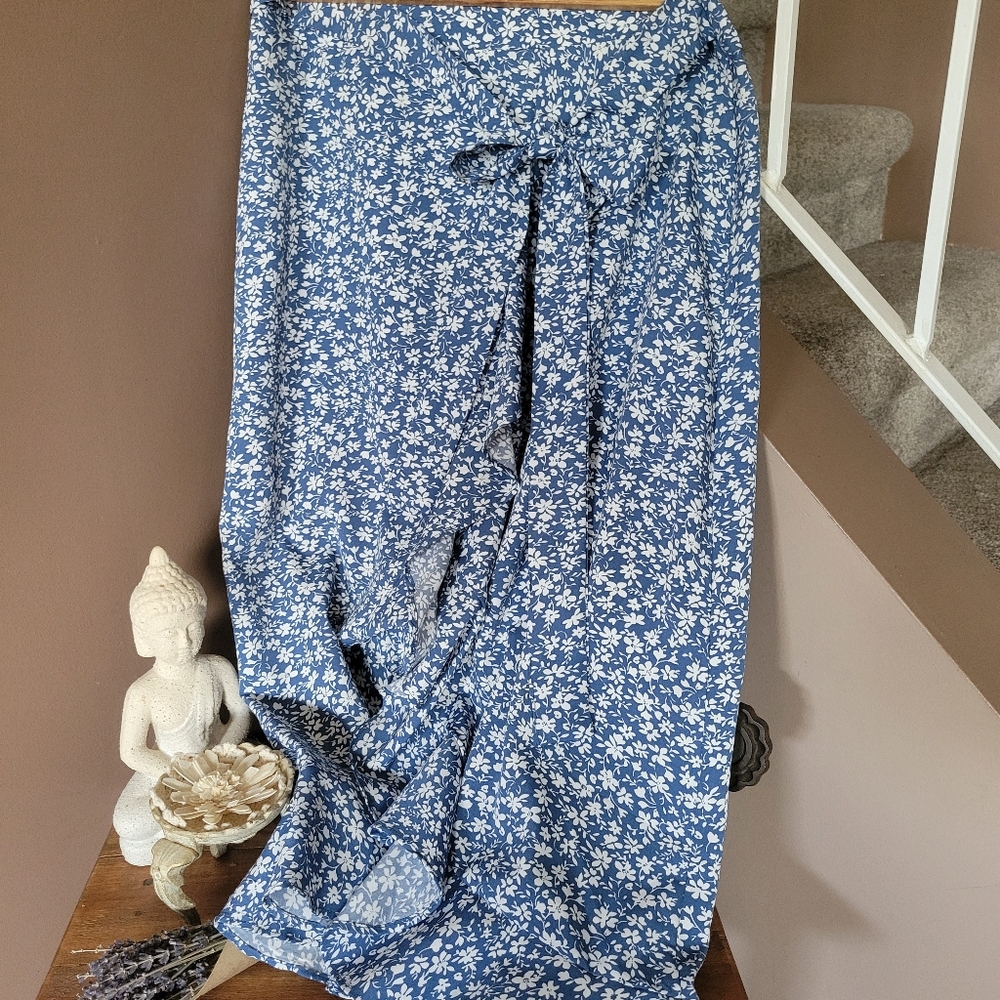 Floral Blue Skirt